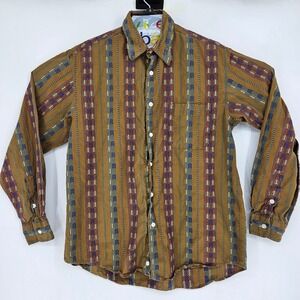 Vintage Yamato Shirt Mens Small Long Sleeve Casual Striped Button Up Made Japan